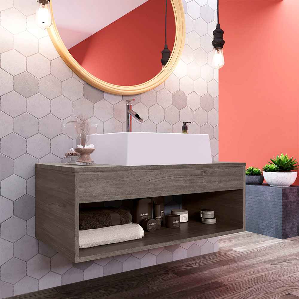 Mueble Nepal Roble Humo 80 cm - Gabinetes | Bylmo