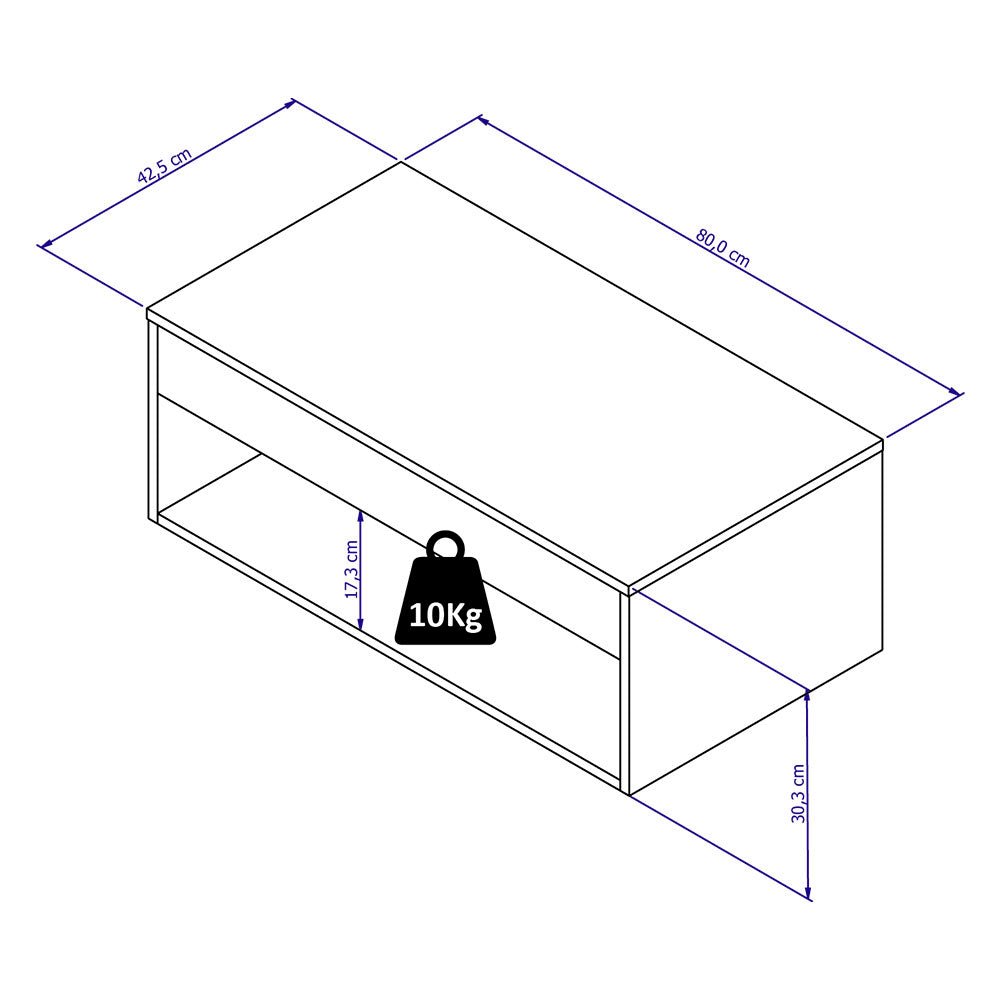 Mueble Nepal Niebla 80 cm - Gabinetes | Bylmo