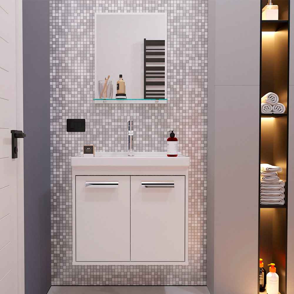 Mueble Gales Blanco 51 cm con Dos Puertas - Gabinetes | Bylmo