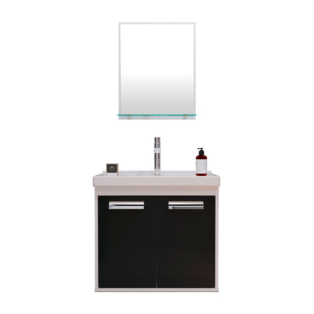 Mueble Gales Blanco y Negro 51 cm con Dos Puertas - Gabinetes | Bylmo