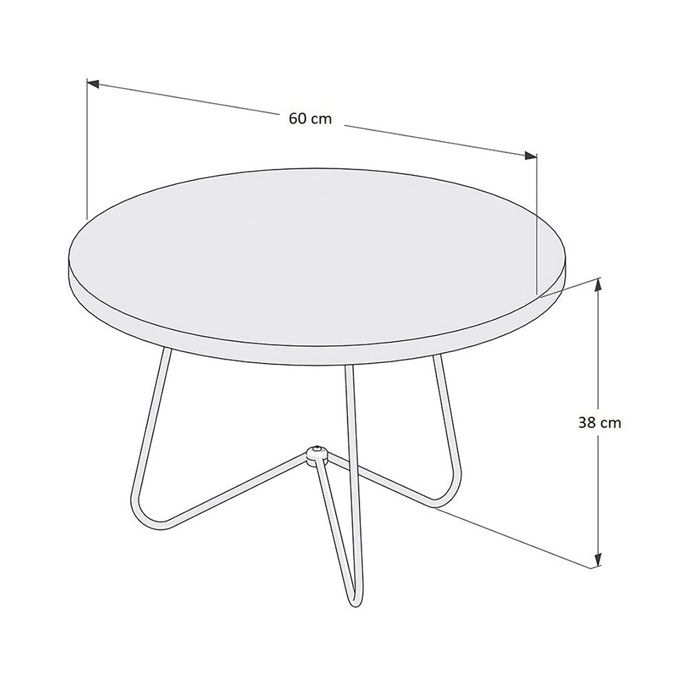 Mesa Austria Negro 60 cm Redondas - Mesas | Bylmo