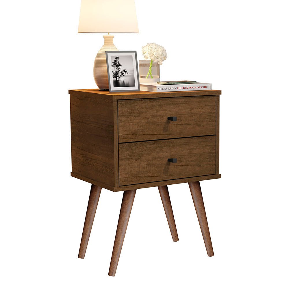 Mesa de Noche Croacia Savana 45 cm con Dos Cajones - Mesas de Noche | Bylmo