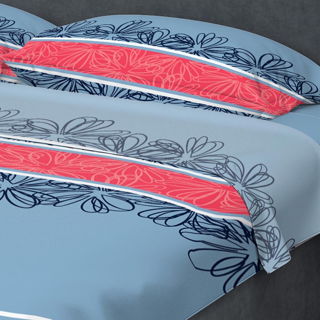 Juego de Sabanas Algodón 180 Hilos Semidoble 120 cm Gris con Figuras - Ropa de Cama | Bylmo