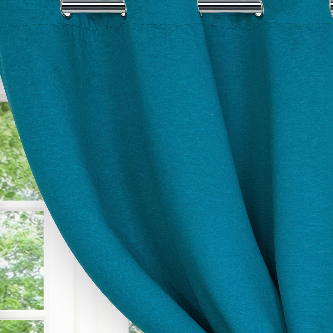 Cortina Lona Azul 265x215cm Fondo Entero con Buena Opacidad - Cortinas | Bylmo