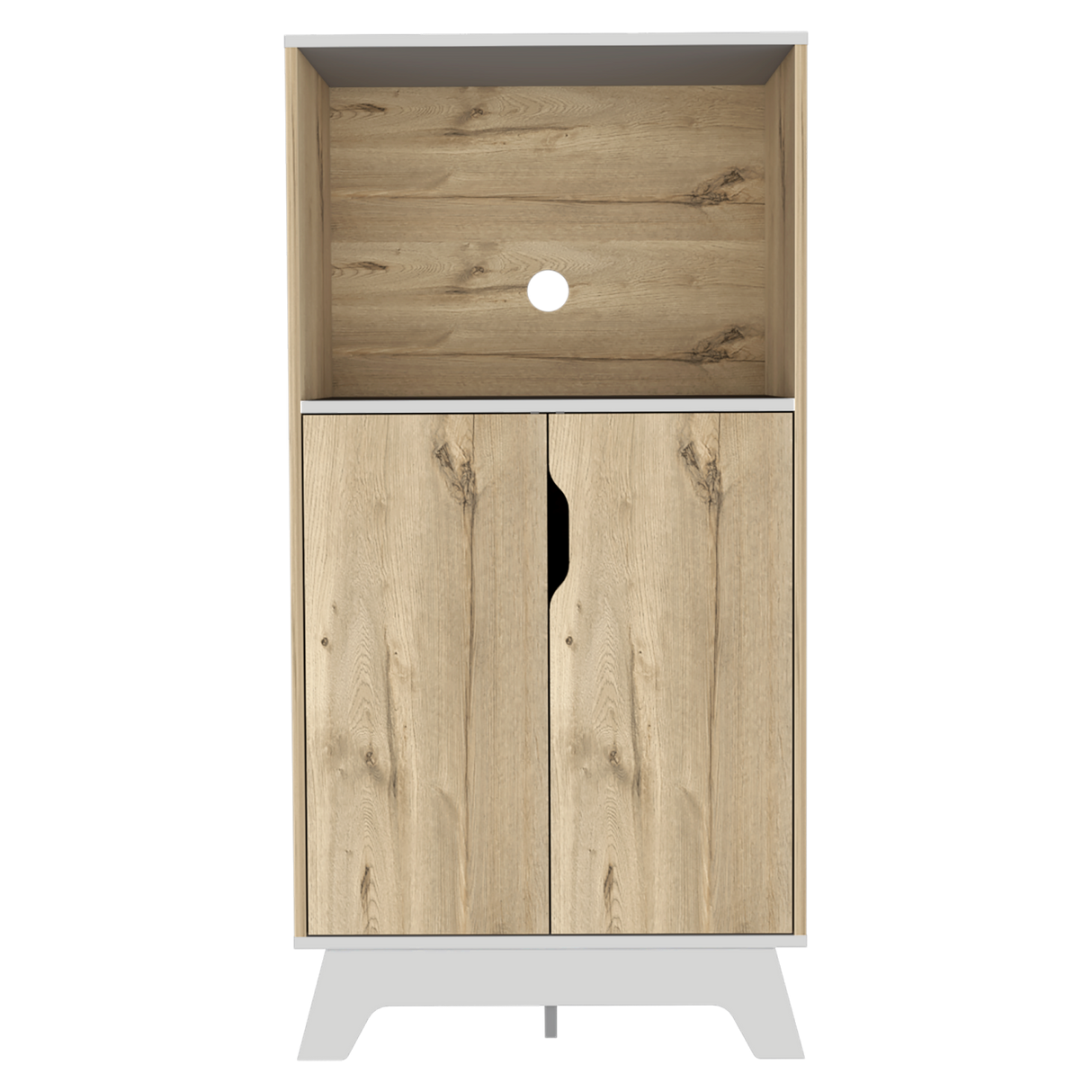 Mueble Microondas Diyue 2 puertas gran capacidad Duna y Blanco moderno 65 x 130cm