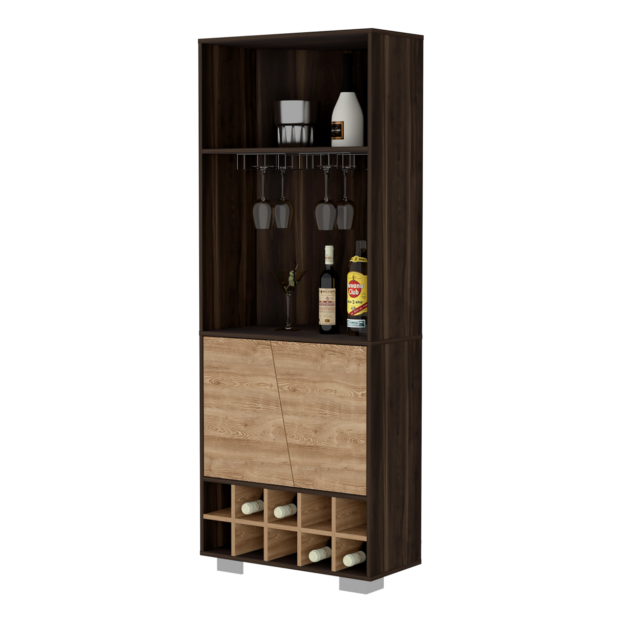 Bar Esquinero Fraktal Habano 65.8x180cm Moderno