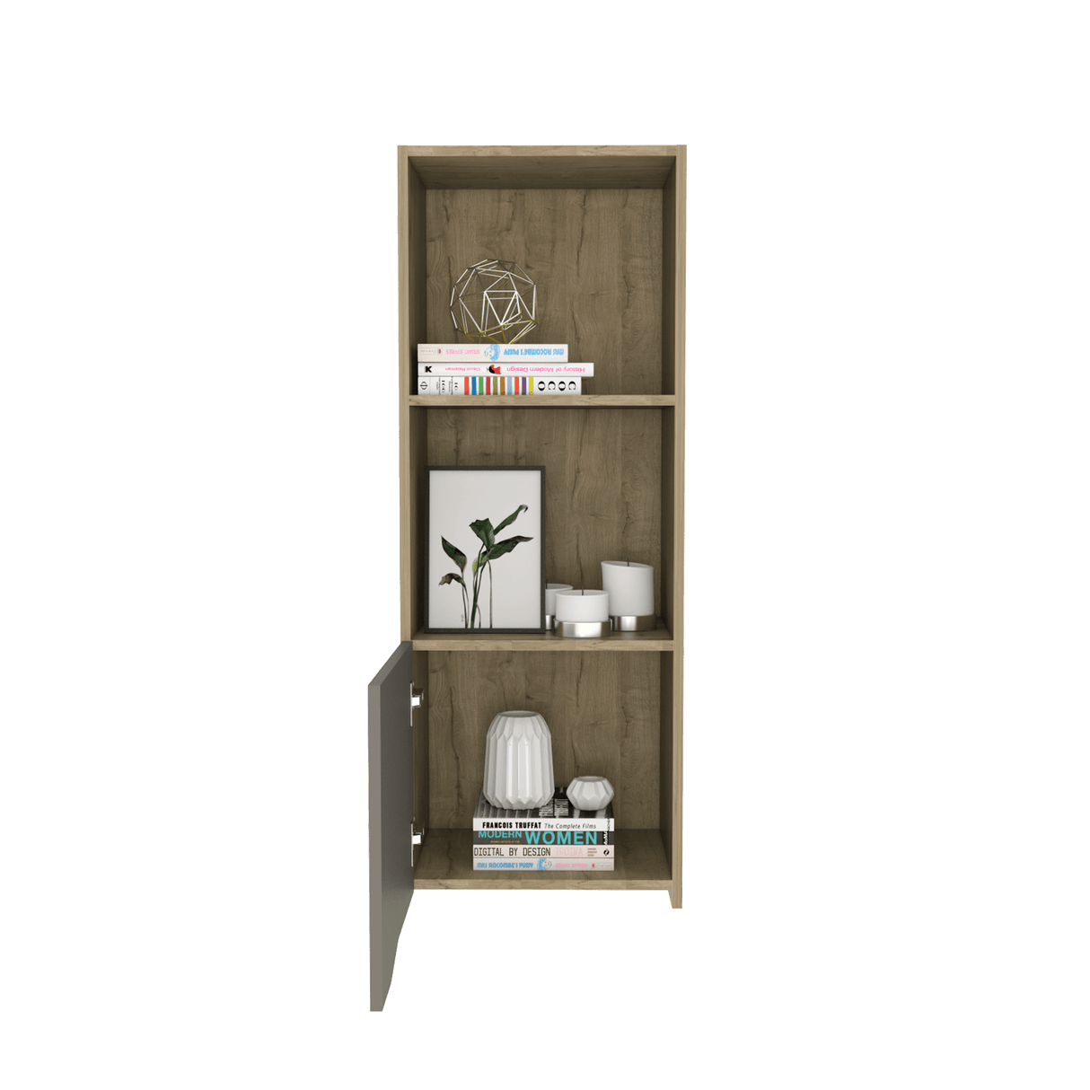 Biblioteca Flotante Obregon 34x41 Duna Minimalista 4 Entrepaños - Bibliotecas y Estanterías | Bylmo