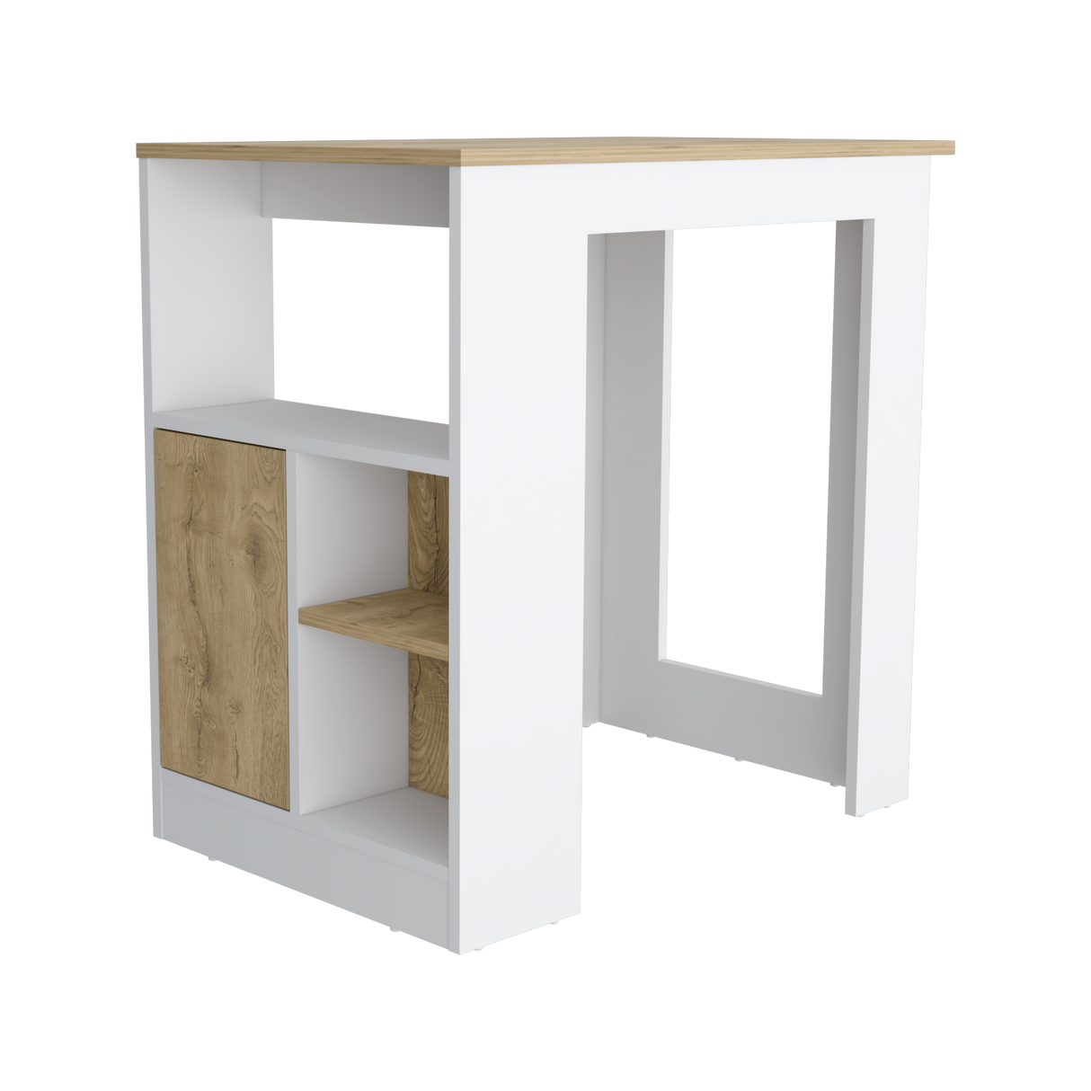 Isla de Cocina Stirling 59x92 Blanco Macadamia Moderna