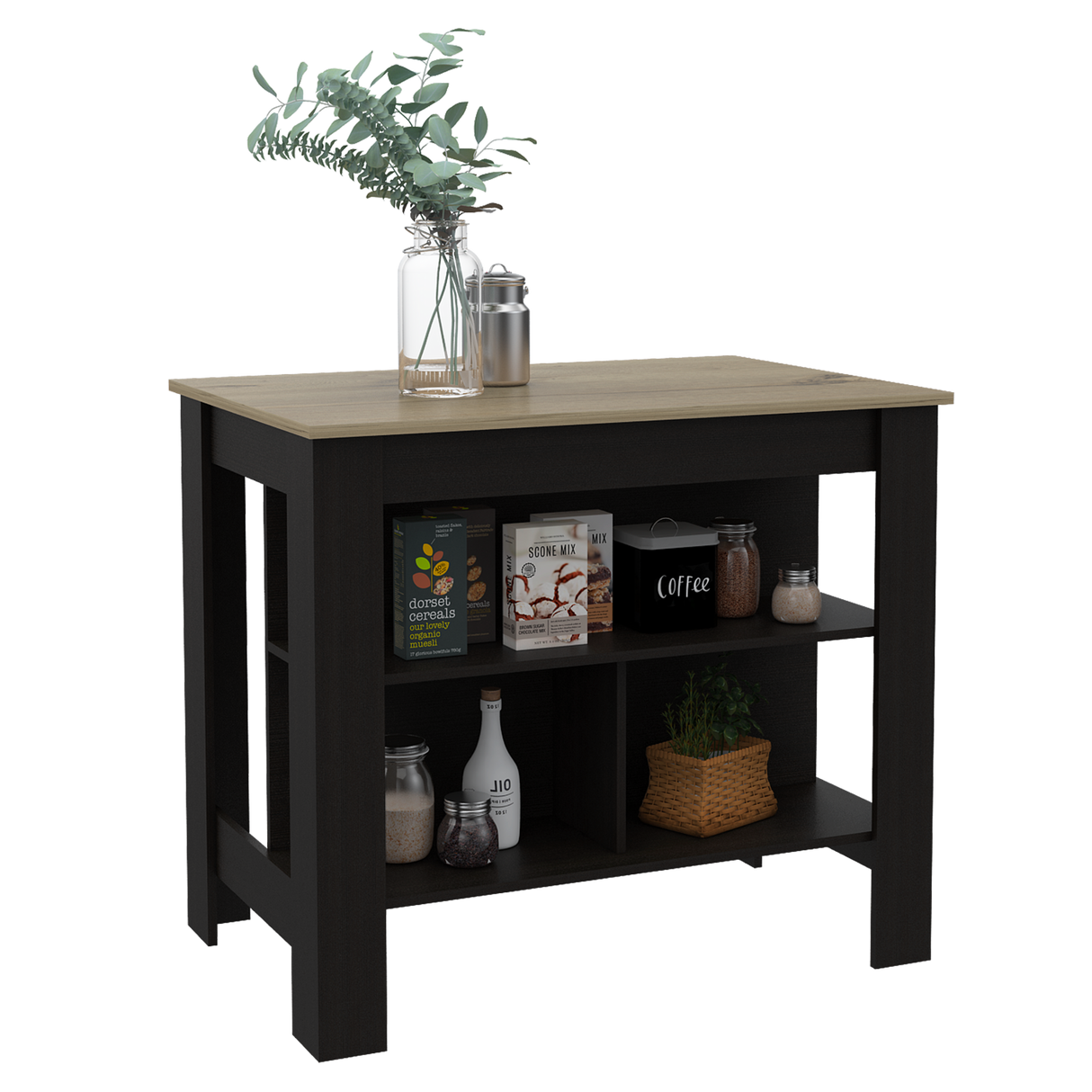 Isla de Cocina Cala 70x103 Wengue Duna 2 Entrepaños