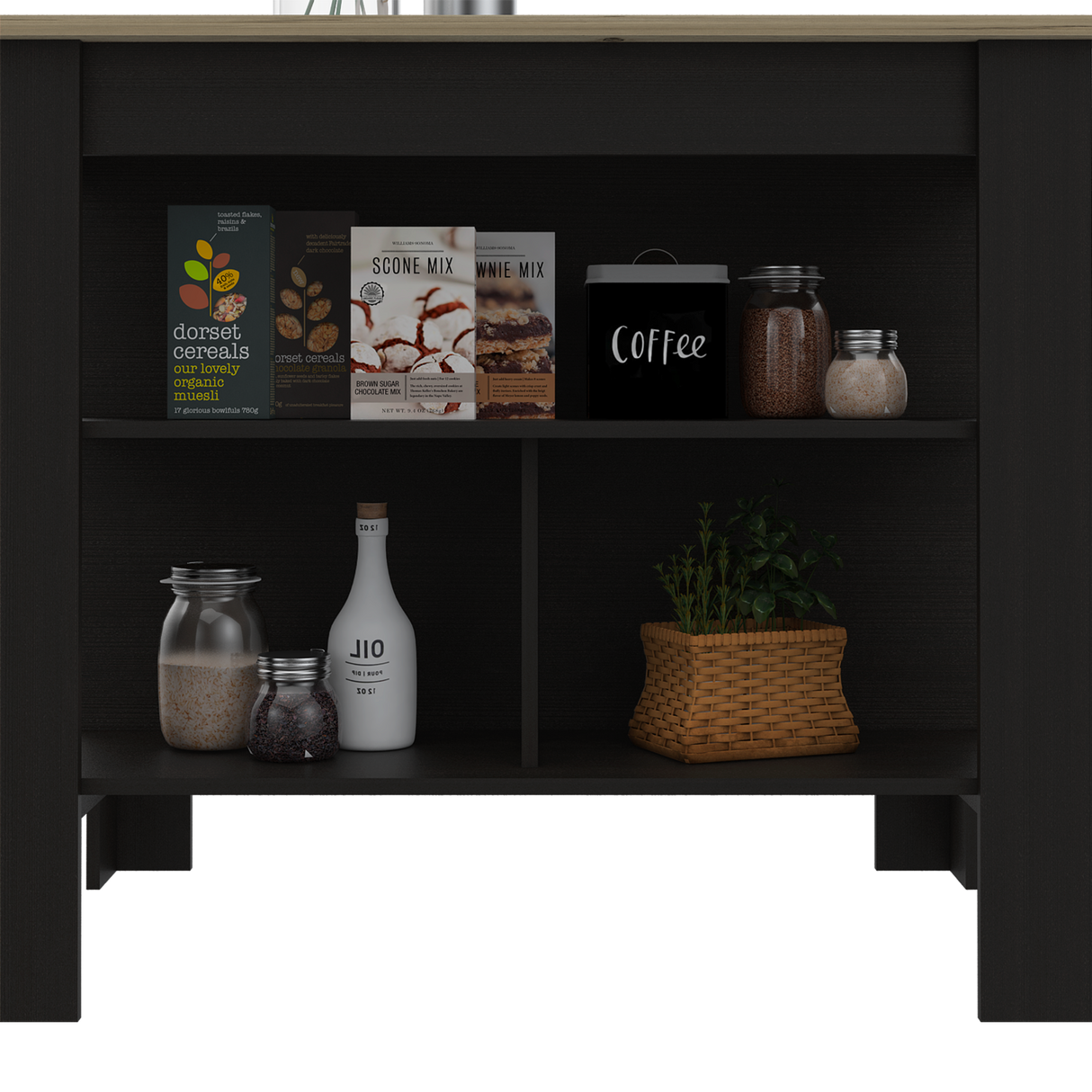 Isla de Cocina Cala 70x103 Wengue Duna 2 Entrepaños