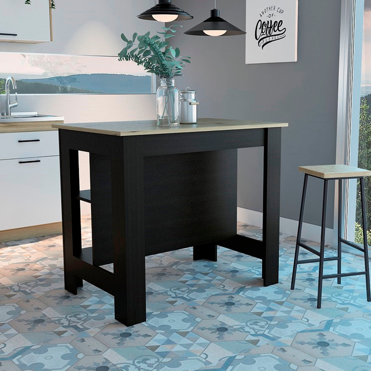 Isla de Cocina Cala 70x103 Wengue Duna 2 Entrepaños