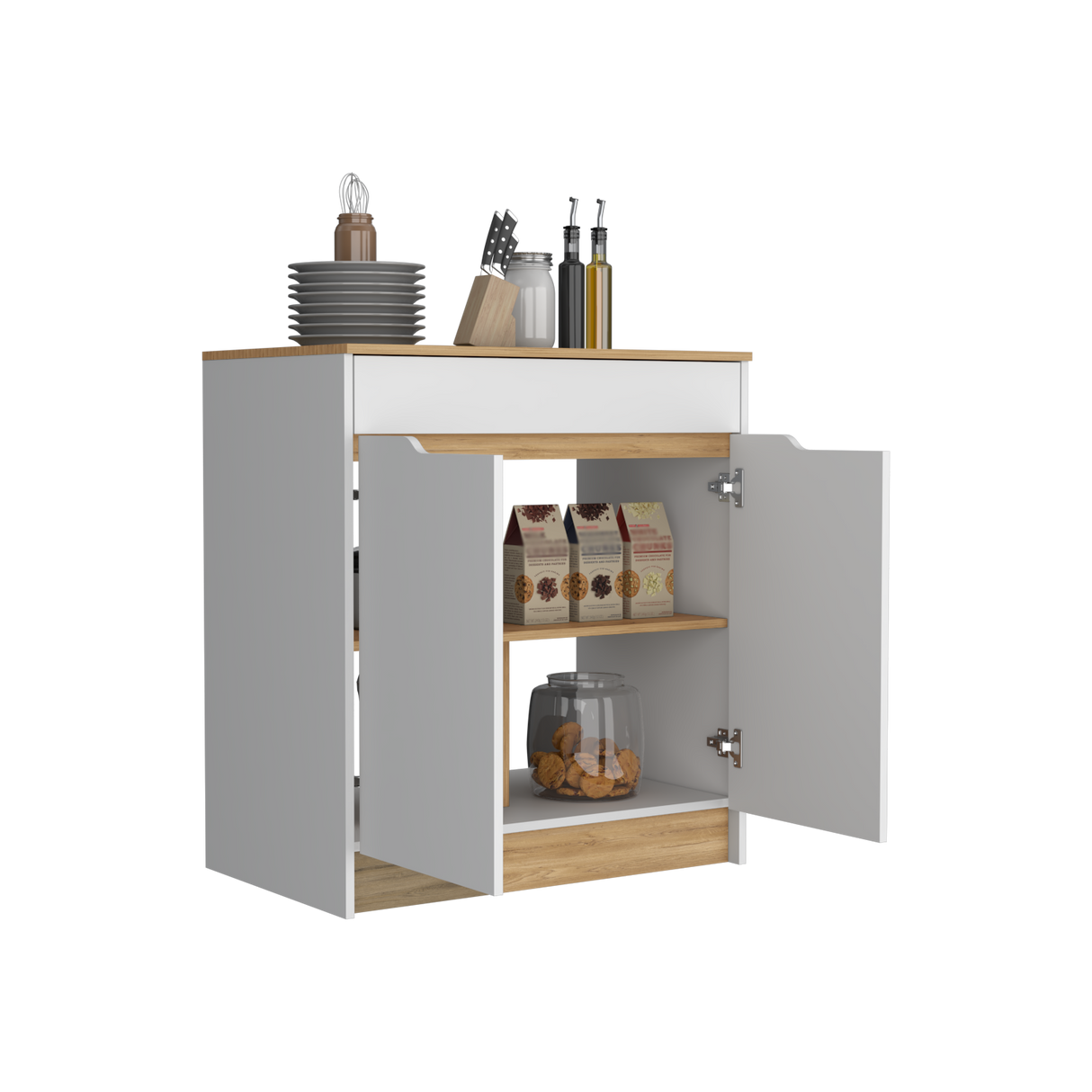 Mueble Inferior de Cocina Soler Blanco Moderno 52x89cm