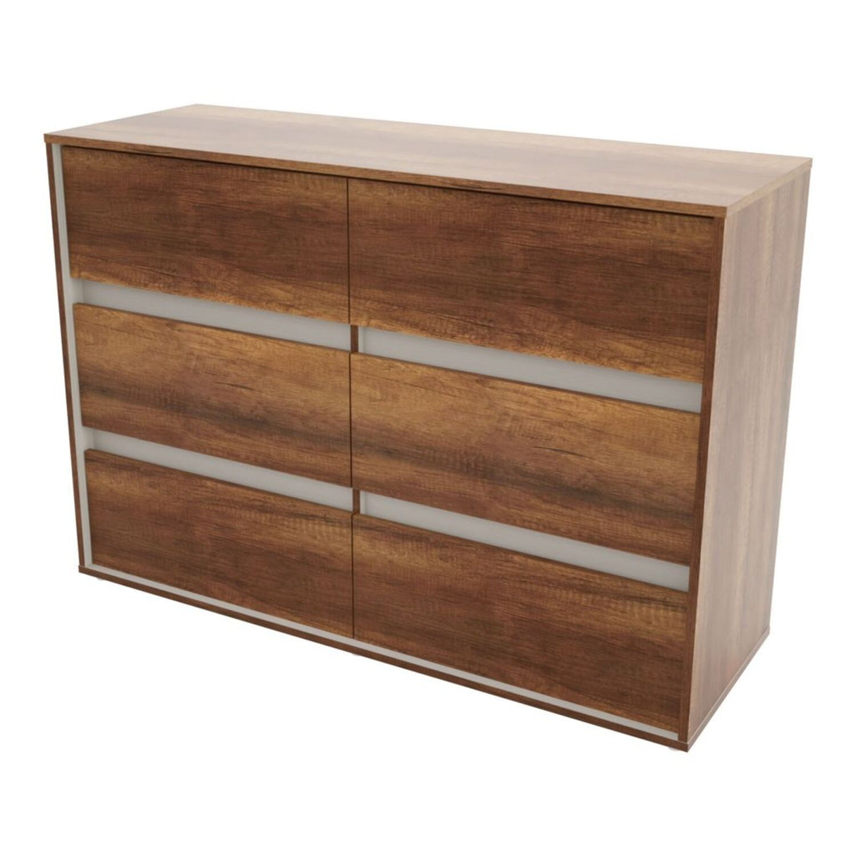 Cómoda Gaia 6 cajones 120.9x85.3 Caramelo Moderna