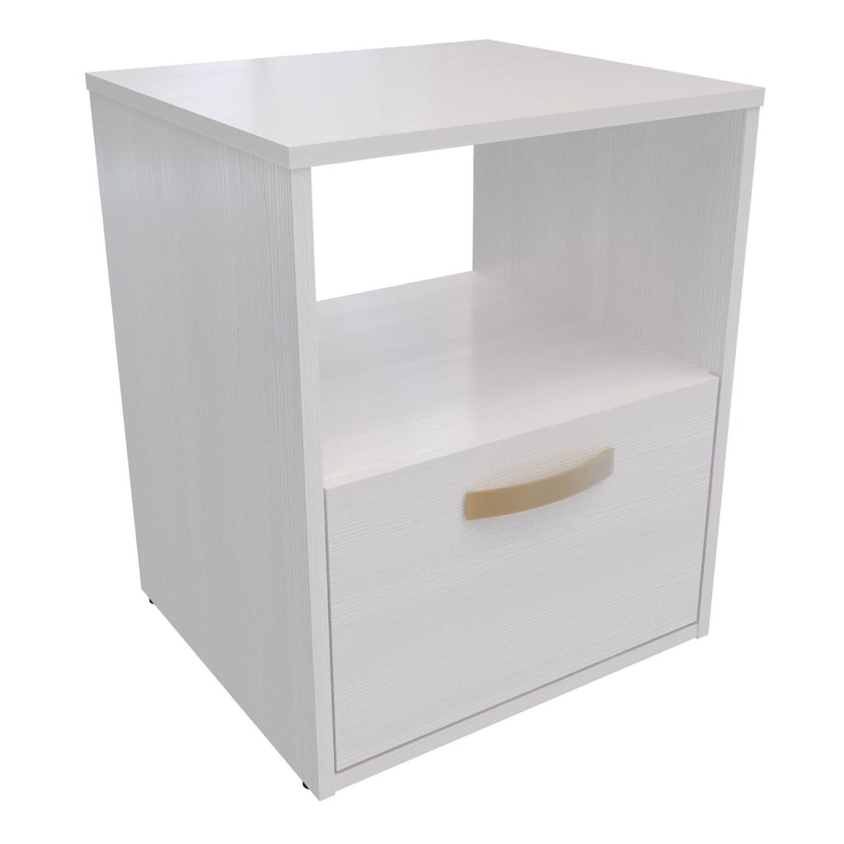 Mesa de Noche Bolton 45x40.2 Blanco Moderna con 1 Cajón - Mesas de Noche | Bylmo