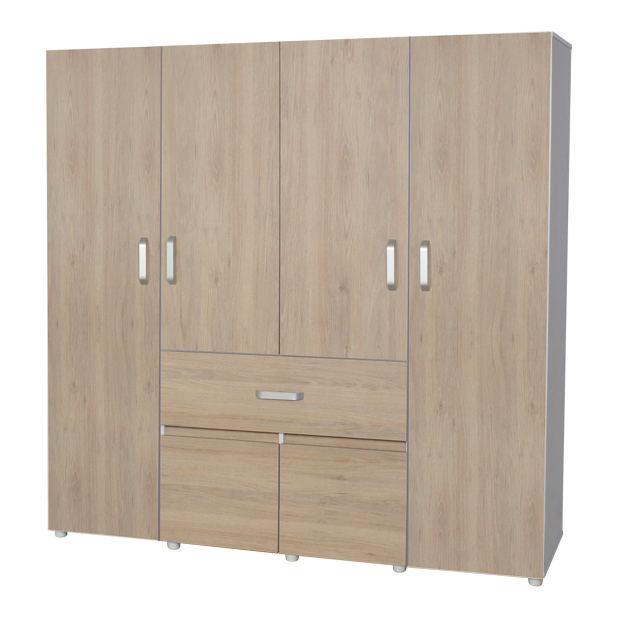 Closet Bonn Moderno 180x49.8 Blanco con 6 Puertas y 2 Cajones