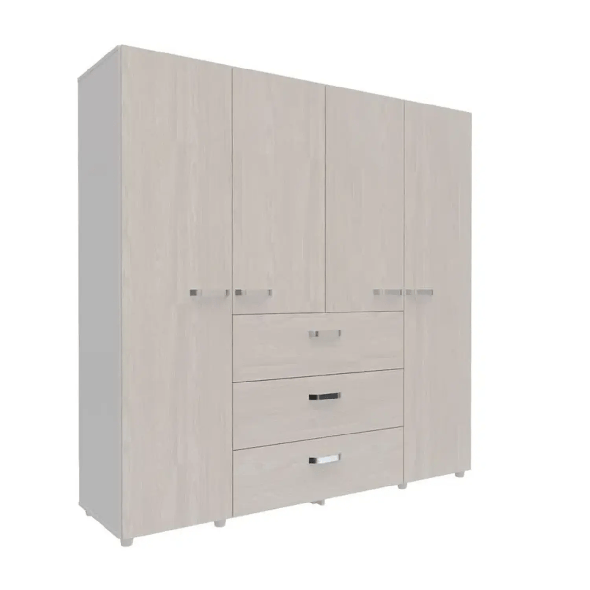 Closet Saga Niebla 180x180 Cm 4 Puertas 3 Cajones Moderno - Closets | Bylmo
