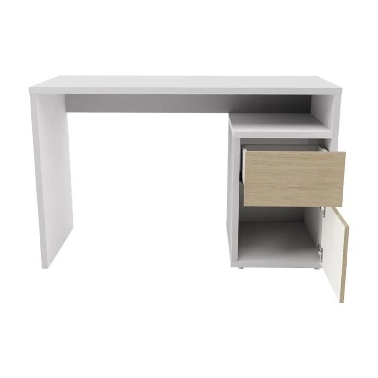 Escritorio Adda 120x50 Blanco Moderno con 1 Cajón