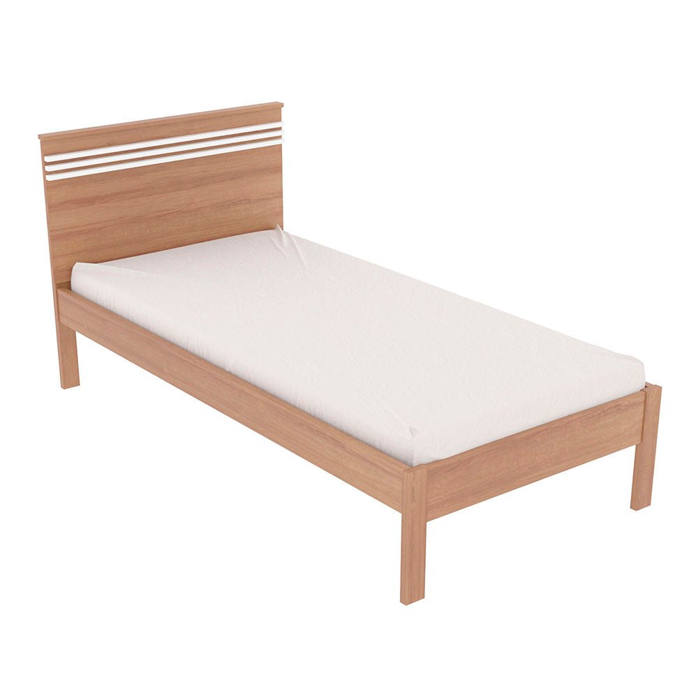Cama Kaia Almendra y Blanco 98.6x93cm para Colchón Sencillo 90 X 190 Cm - Camas | Bylmo