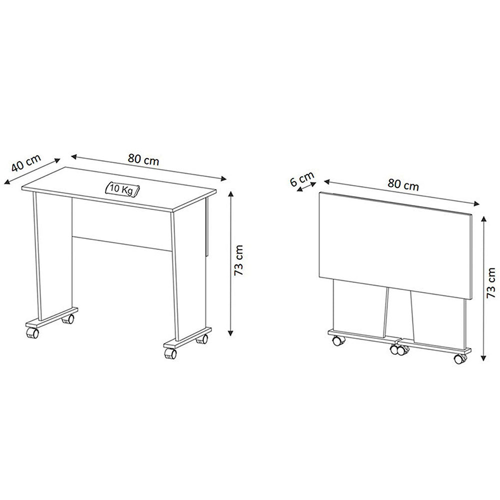 Escritorio Chicago Teca 80 cm Plegable - Escritorios y Archivadores | Bylmo