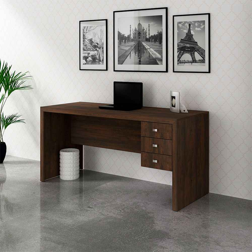 Escritorio Turín Cafe 155 cm con Cajones - Escritorios y Archivadores | Bylmo