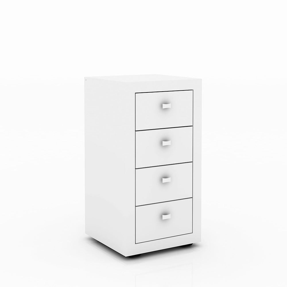 Cómoda Ferrara Blanco 38 cm con Cuatro Cajones - Cajoneras | Bylmo
