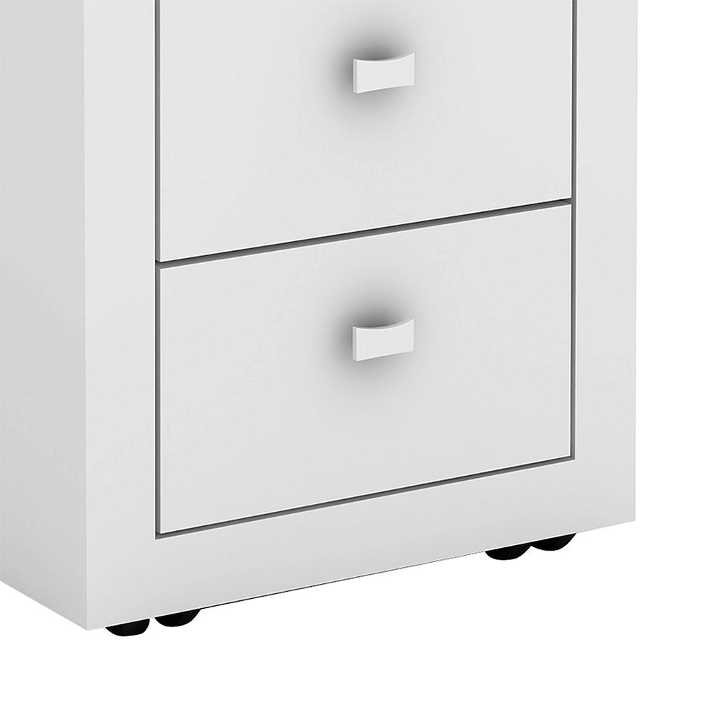 Cómoda Ferrara Blanco 38 cm con Cuatro Cajones - Cajoneras | Bylmo