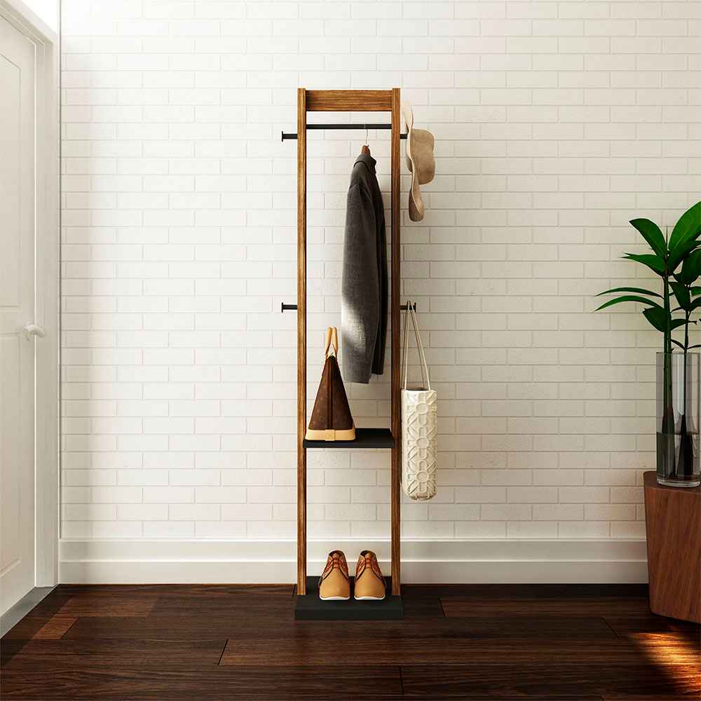 Perchero Sol Nogal 43 cm - Repisas y Percheros | Bylmo