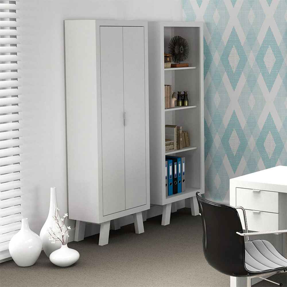 Biblioteca Tijuana Blanco 60 cm con Entrepaños - Bibliotecas | Bylmo