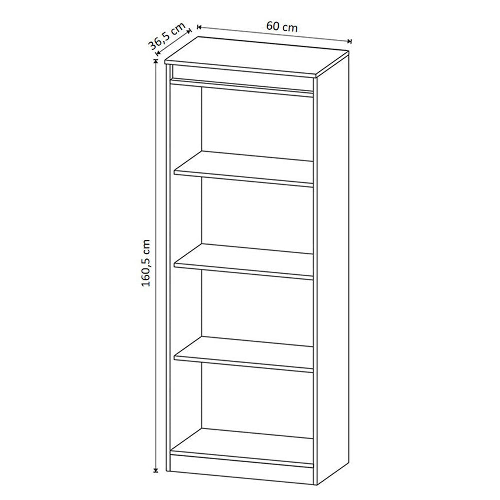 Biblioteca Hawai Nogal 60 cm con Entrepaños - Bibliotecas | Bylmo