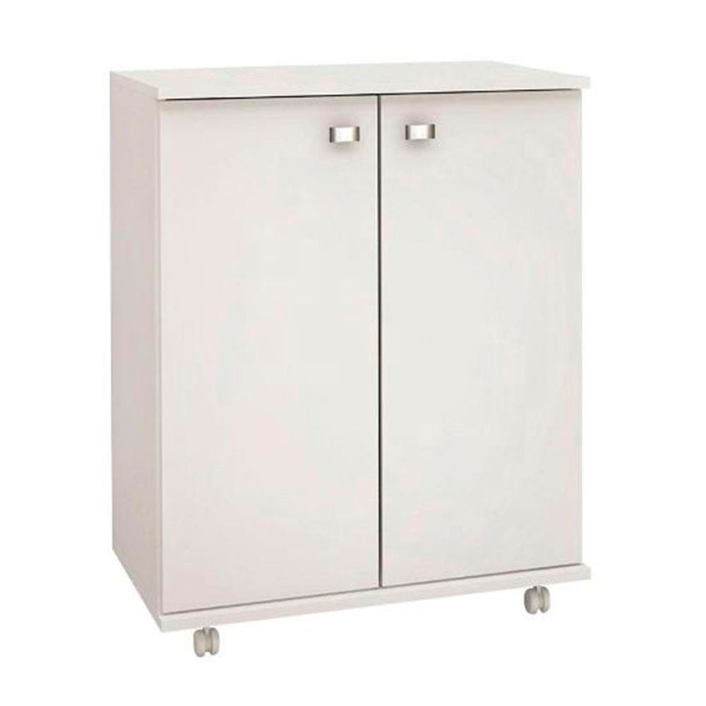 Mueble Auxiliar Bélgica Blanco 61 cm con Dos Puertas - Muebles Organizadores | Bylmo