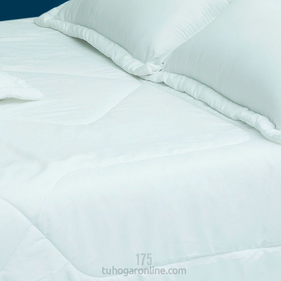 Cubrelecho Súper Acolchado Blanco para Cama Doble 140 X 190 Cm Doble Faz de Fondo Entero - Ropa de Cama | Bylmo