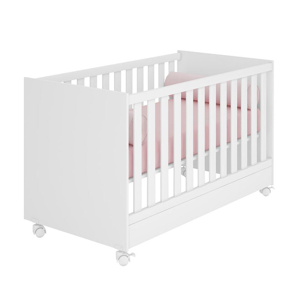 Cuna Natal Blanco 133x77cm para Colchón Infantil 70 X 130 Cm con Cabecero - Camas | Bylmo