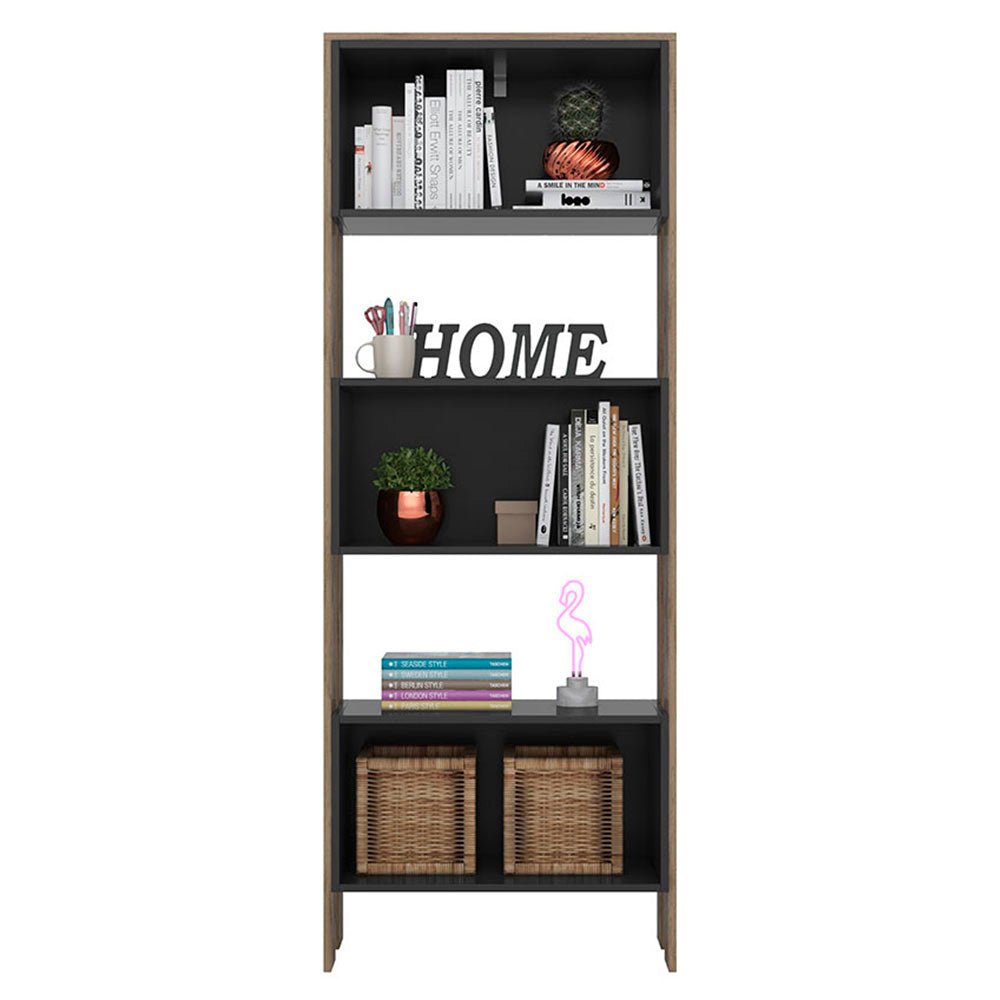 Biblioteca Fortaleza Negro 66 cm con Entrepaños - Repisas y Percheros | Bylmo