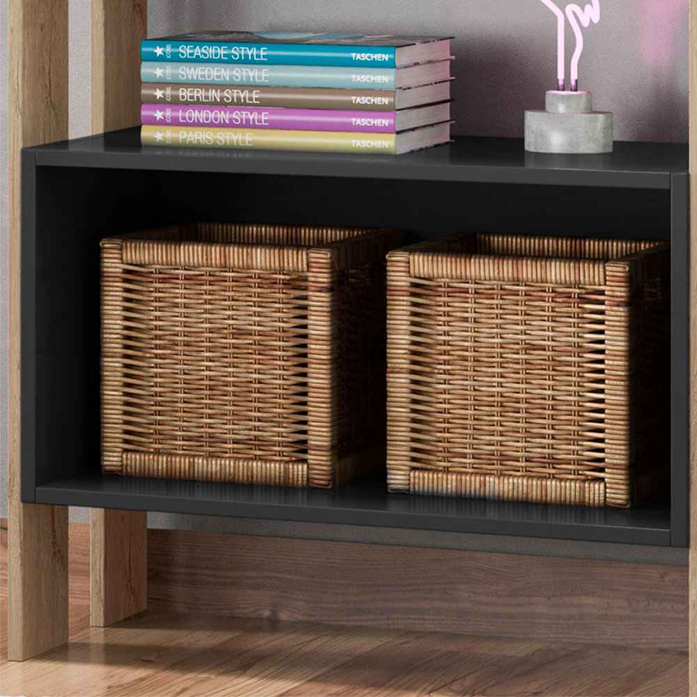 Biblioteca Fortaleza Negro 66 cm con Entrepaños - Repisas y Percheros | Bylmo