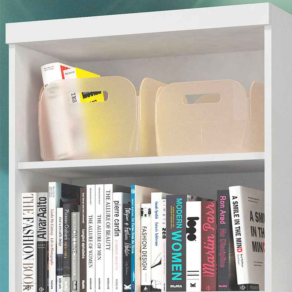 Biblioteca Brasilia Blanco 61x183cm con Cinco Compartimientos - Bibliotecas | Bylmo