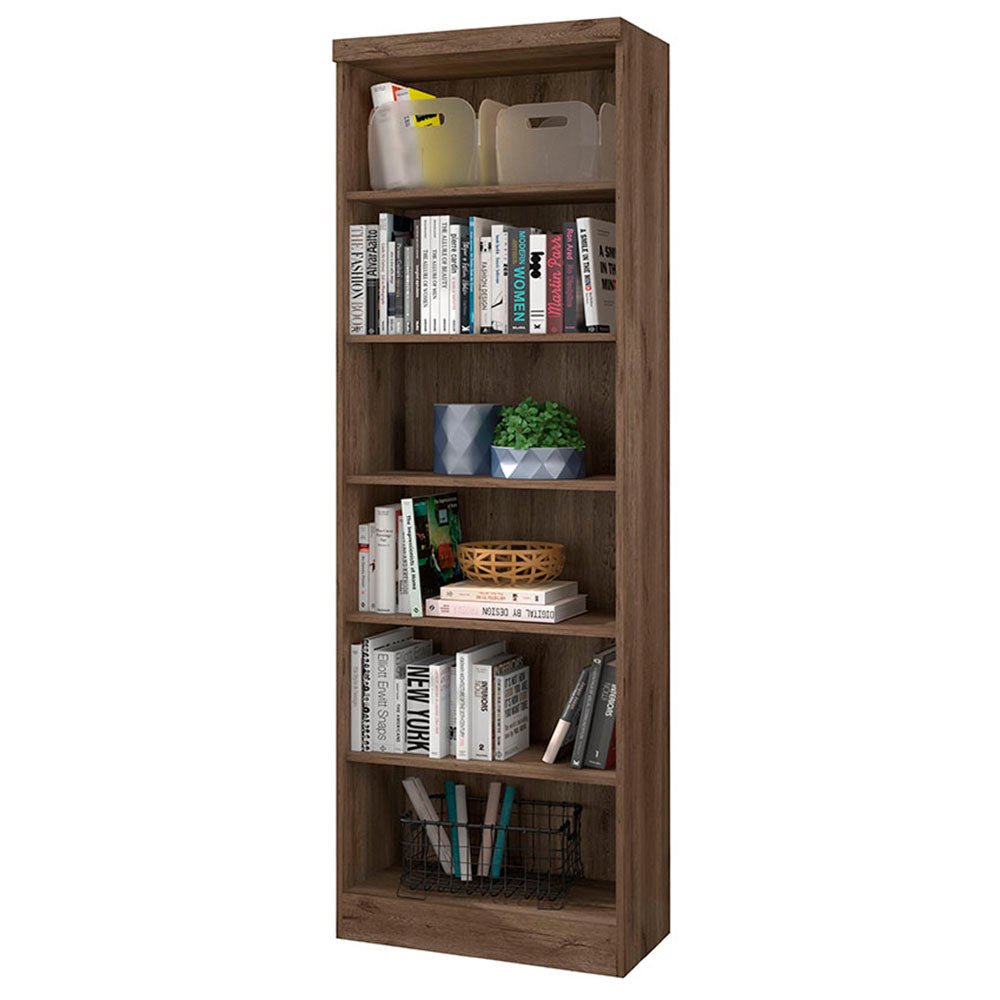 Biblioteca Brasilia Ebano 61x183cm con Seis Compartimientos - Bibliotecas | Bylmo