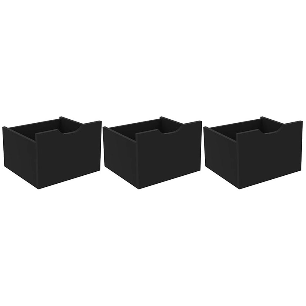 Kit Santos Negro 33x23.2cm De Un Hilera con Un Cajón - Cajoneras | Bylmo