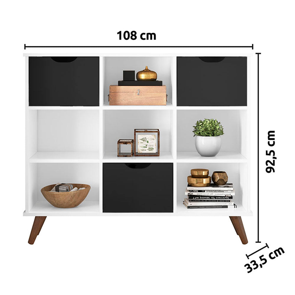 Arrimo Recife Blanco 108 cm con Tres Cajones - Repisas y Percheros | Bylmo