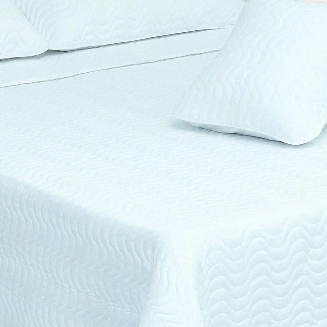 Cubrelecho Español Blanco para Cama King 200 X 200 Cm Doble Faz de Fondo Entero - Ropa de Cama | Bylmo