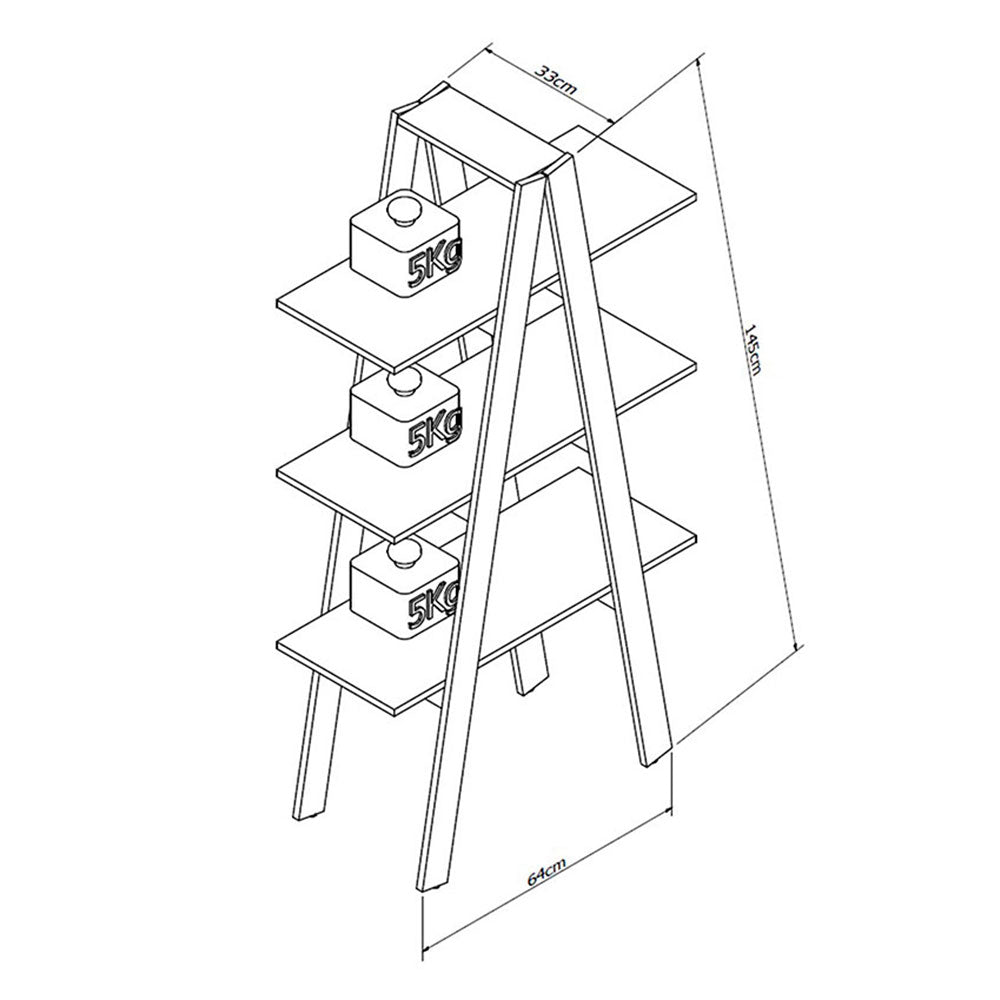 Mueble Dakar Cafe y Blanco 64 cm - Repisas y Percheros | Bylmo
