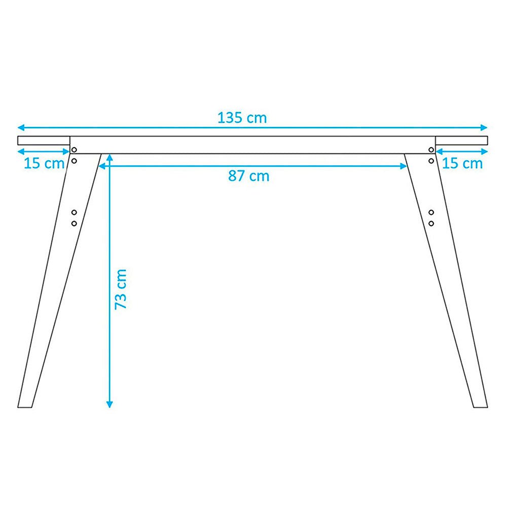 Escritorio Canes Cafe 135 cm Minimalista - Escritorios y Archivadores | Bylmo