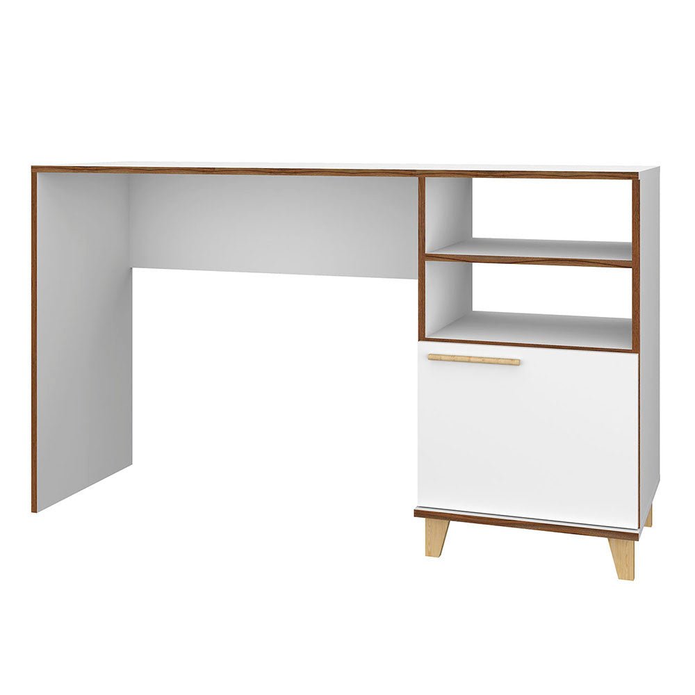 Escritorio Italia Blanco 135 cm con Puerta y Entrepaños - Escritorios y Archivadores | Bylmo