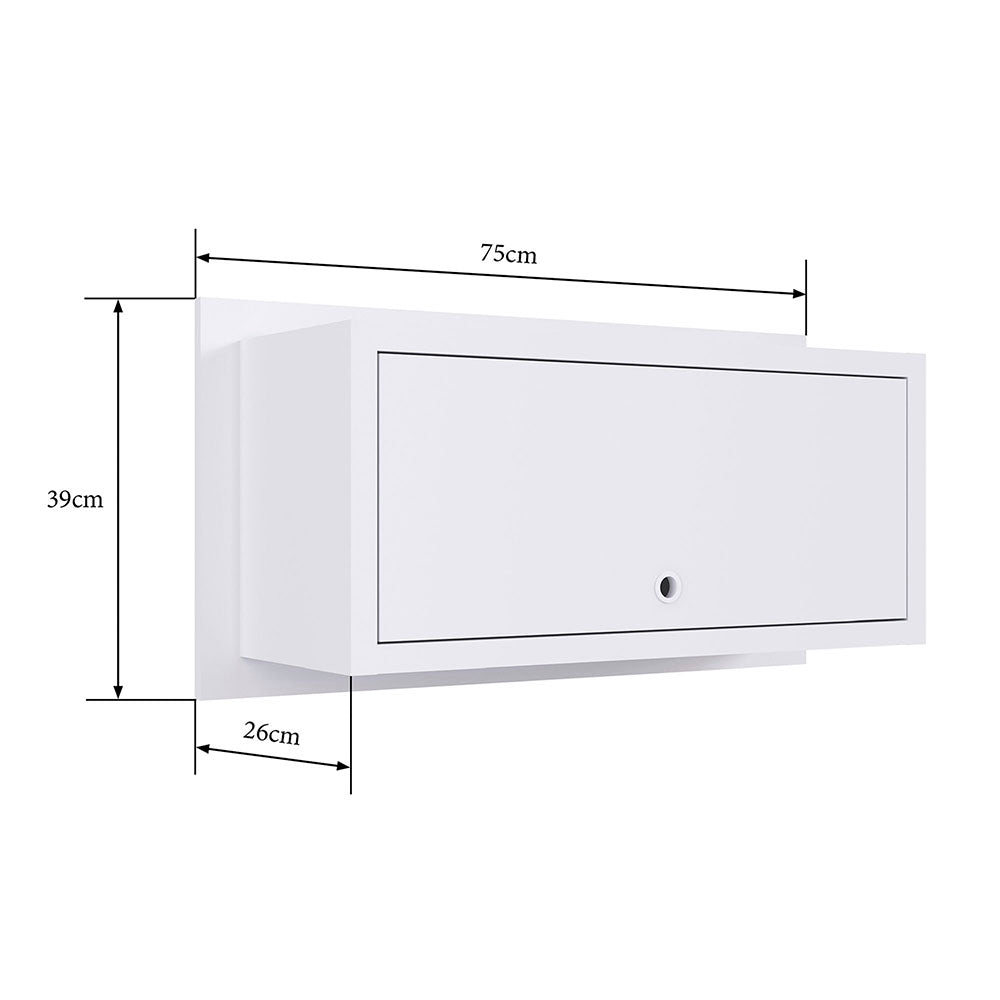 Repisa Mashi Blanco 75 cm Rectangular con Una Puerta - Repisas y Percheros | Bylmo