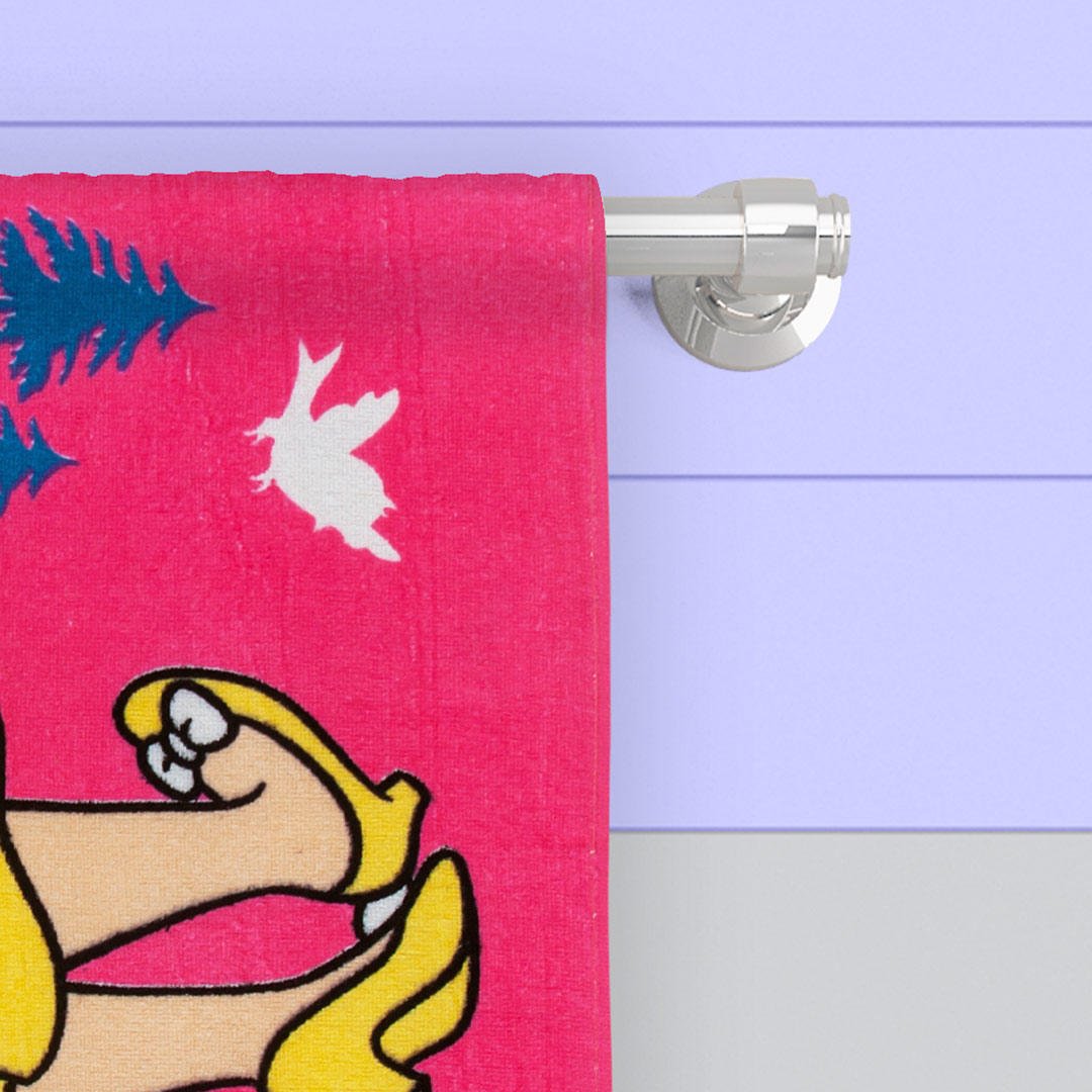 Toalla Infantil Fucsia 60x120cm para el Cuerpo Blancanieves Medio Suave - Toallas | Bylmo