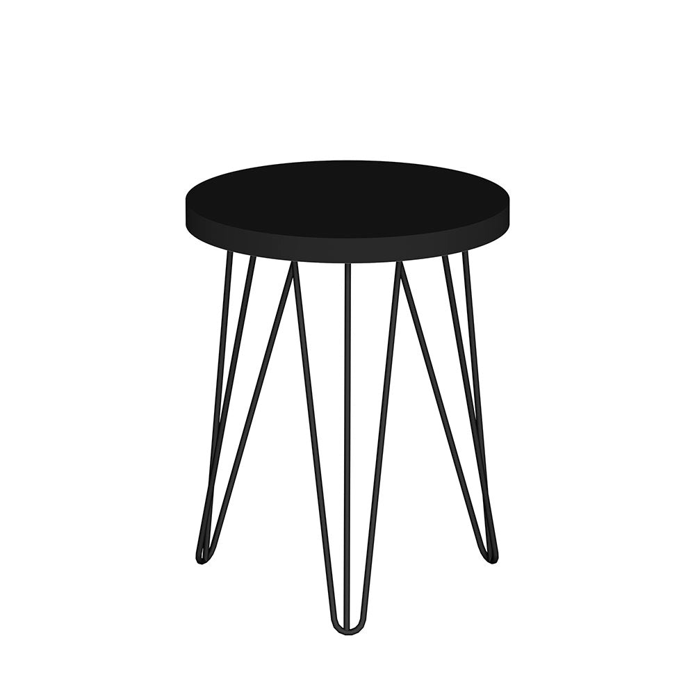 Mesa Cairo Negro 36 cm Redonda - Mesas | Bylmo
