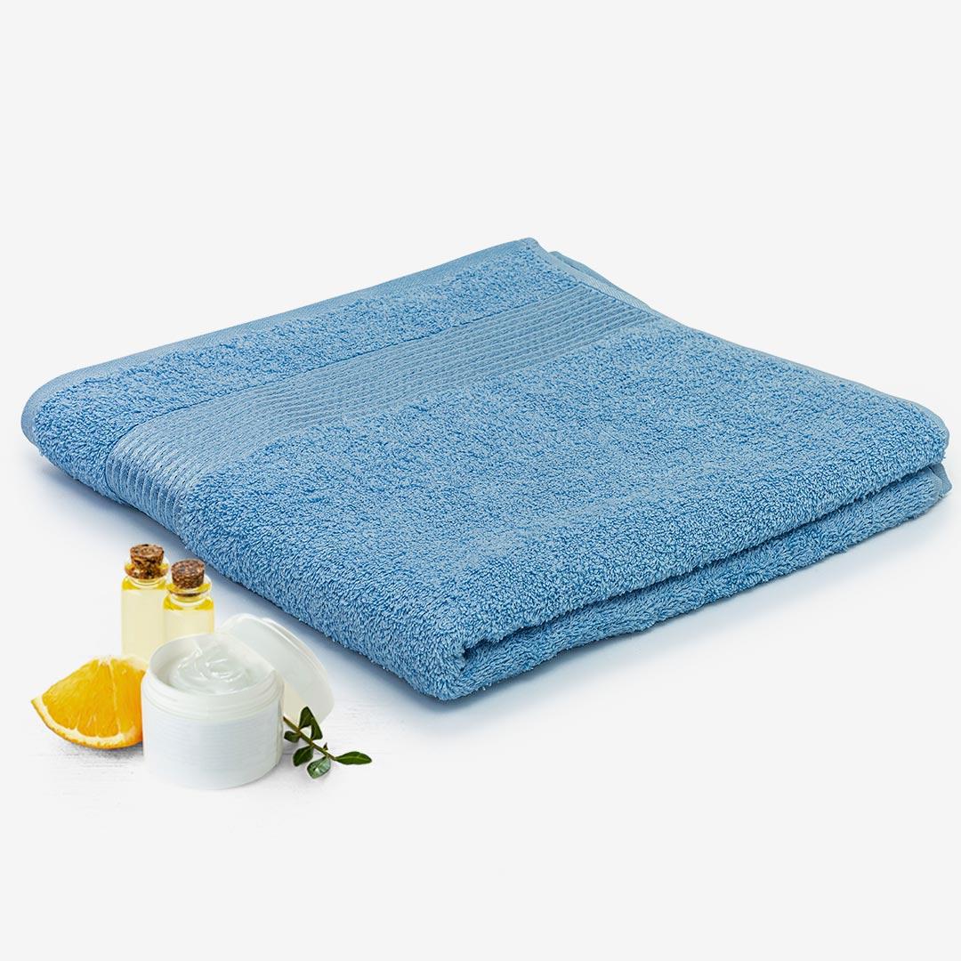 Toalla de Algodón Azul 70x140cm para el Cuerpo Fondo Entero - Toallas | Bylmo