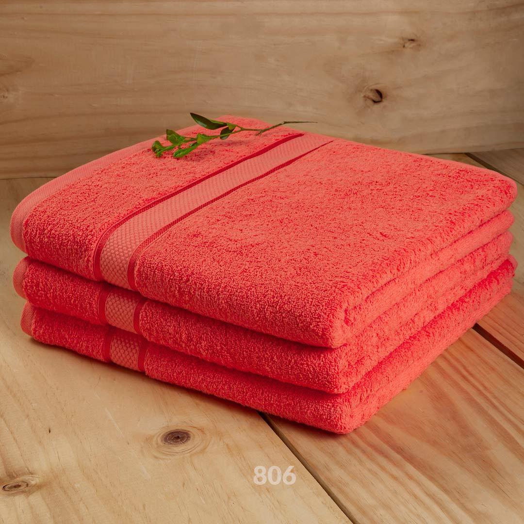 Toalla Salmón 70x140cm para el Cuerpo Fondo Entero Muy Suave - Toallas | Bylmo