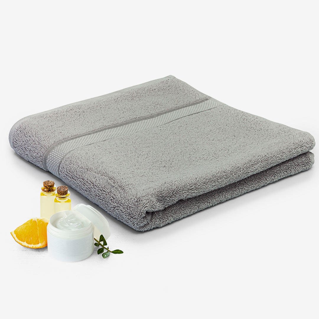 Toalla Gris 70x140cm para el Cuerpo Fondo Entero Muy Suave - Toallas | Bylmo