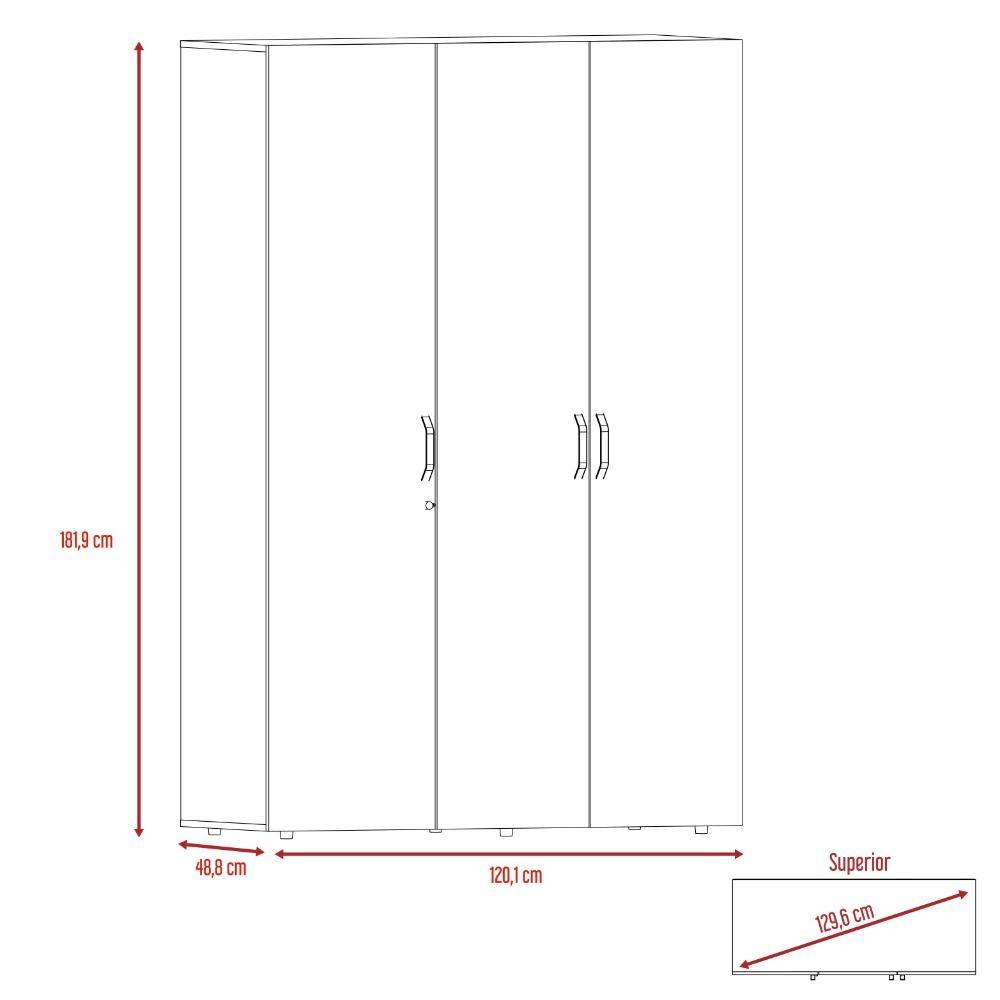 Closet Roko Coñac 120x181.9cm con 1 Cajones con 4 Entrepaños - Closets | Bylmo