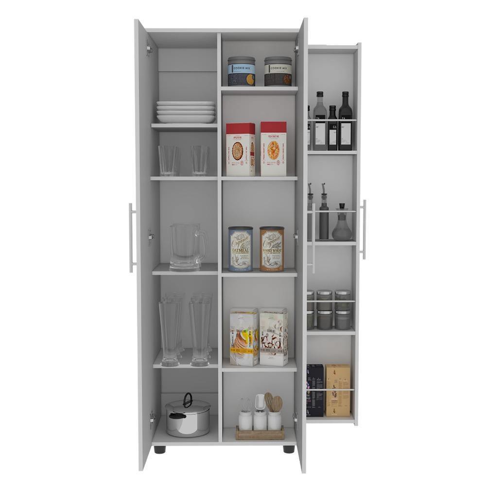 Alacena San Lorenzo Blanco 62 cm con Dos Puertas y un Cajón Lateral - Muebles Organizadores | Bylmo